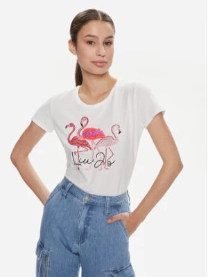 Liu Jo T-Shirt Moda M/C MA4336 J5003 Biały Regular Fit