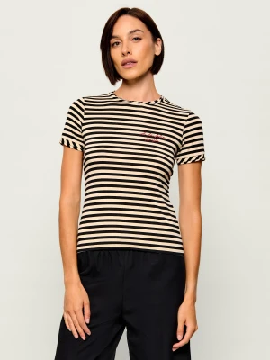 Liu Jo T-shirt | Slim Fit beżowy
