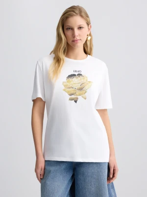 Liu Jo T-shirt With Flower And Rhinestones LIUJO