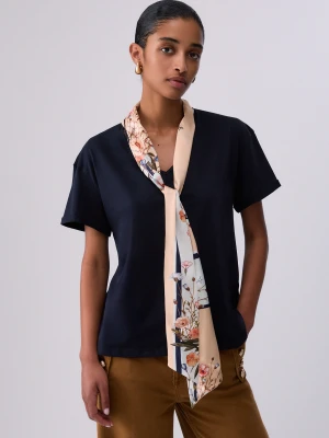 Zdjęcie produktu Liu Jo T-shirt With Foulard niebieski