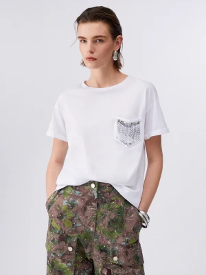 Liu Jo T-shirt With Jewelled Pocket