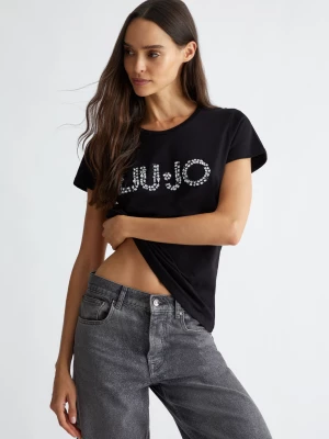 Liu Jo T-shirt With Logo And Gemstones LIUJO