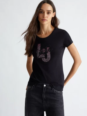 Liu Jo T-shirt With Logo And Gemstones LIUJO