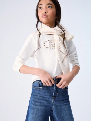 Liu Jo T-shirt With Monogram Logo biały