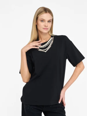 Liu Jo T-shirt With Pearls And Rhinestones LIUJO