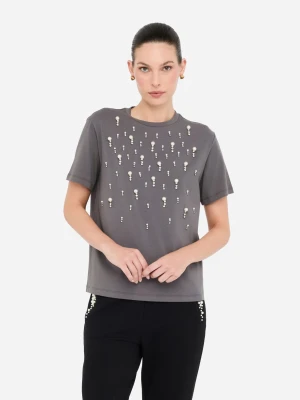 Liu Jo T-shirt With Pearls And Rhinestones LIUJO