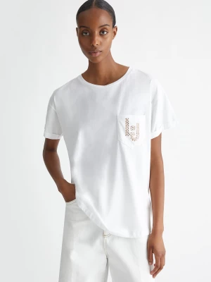 Liu Jo T-shirt With Pocket And Rhinestones LIUJO