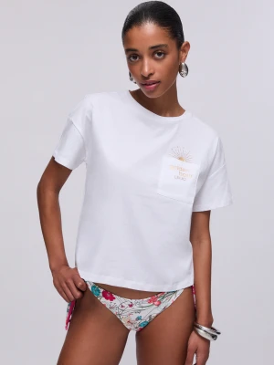 Liu Jo T-shirt With Pocket biały