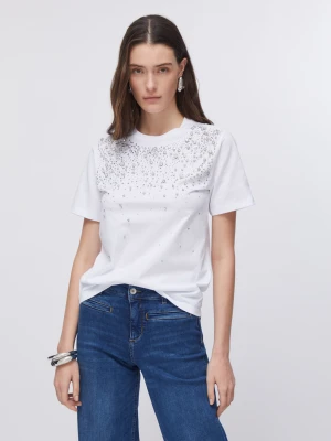Zdjęcie produktu Liu Jo T-shirt With Precious Stones biały