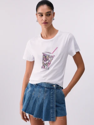 Liu Jo T-shirt With Print And Appliqués