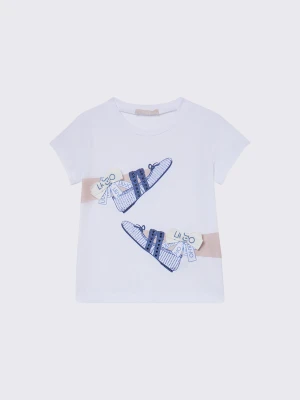 Liu Jo T-shirt With Print And Precious Stones LIUJO