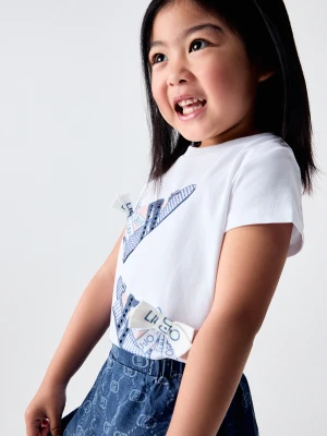 Liu Jo T-shirt With Print And Precious Stones