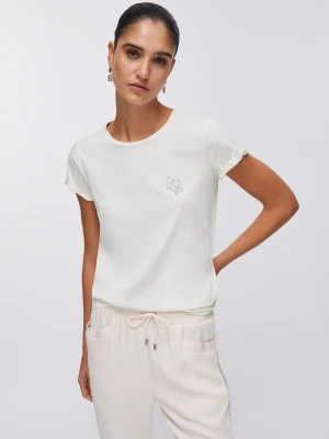 Zdjęcie produktu Liu Jo T-shirt With Rhinestones White Lj