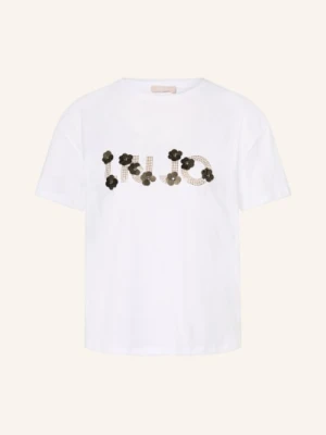 Liu Jo T-Shirt Z Cekinami I Kamieniami Ozdobnymi weiss