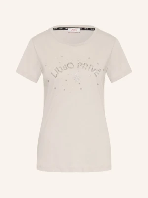 Liu Jo T-Shirt Z Kamieniami Ozdobnymi beige