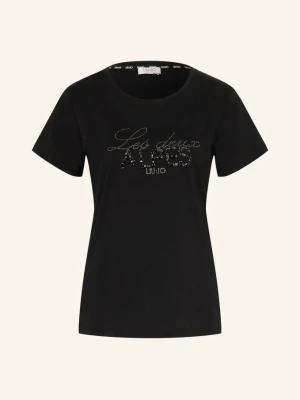 Liu Jo T-Shirt Z Kamieniami Ozdobnymi schwarz CZARNY