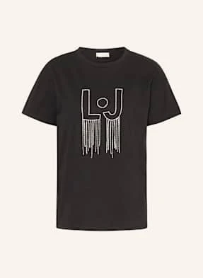 Liu Jo T-Shirt Z Obszyciem Ozdobnymi Kamykami schwarz