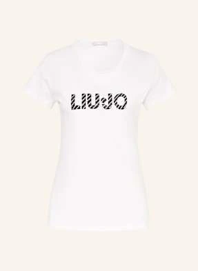 Liu Jo T-Shirt Z Obszyciem Ozdobnymi Kamykami weiss