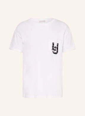 Liu Jo T-Shirt Z Obszyciem Ozdobnymi Kamykami weiss