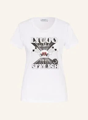 Liu Jo T-Shirt Z Obszyciem Ozdobnymi Kamykami weiss