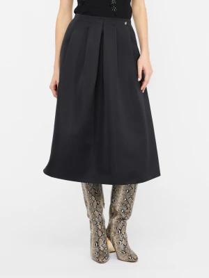 Liu Jo Taffeta Midi Skirt czarny