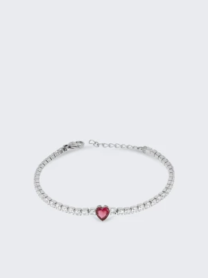 Liu Jo Tennis Bracelet With Bejewelled Heart LIUJO