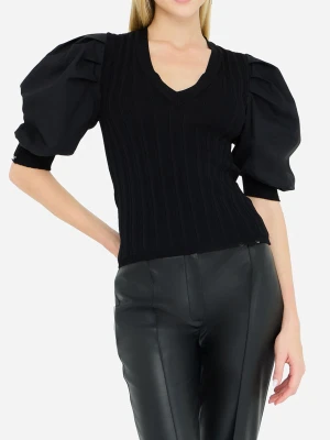 Liu Jo Top With Balloon Sleeves czarny