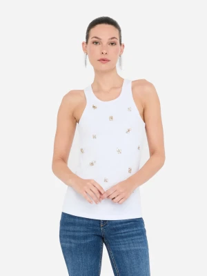 Liu Jo Top With Bejewelled Appliqués LIUJO
