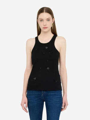 Liu Jo Top With Bejewelled Appliqués LIUJO