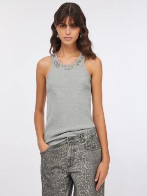 Liu Jo Top With Bejewelled Appliqués LIUJO