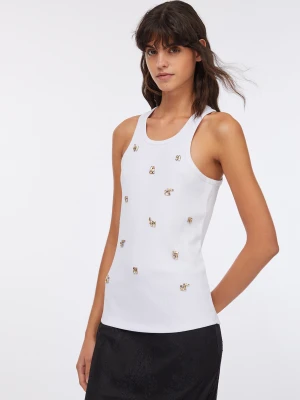 Liu Jo Top With Bejewelled Appliqués LIUJO