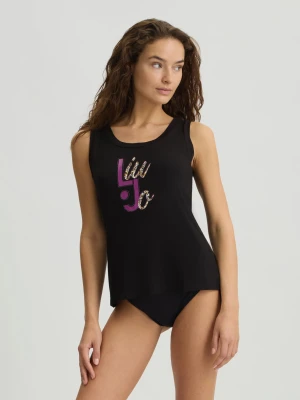 Liu Jo Top With Logo And Gemstones LIUJO