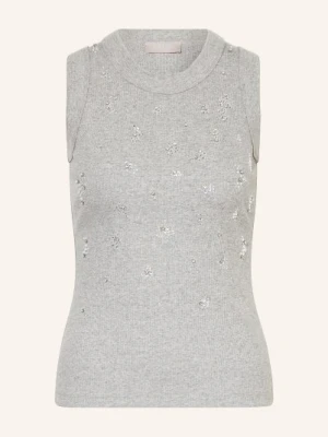 Liu Jo Top Z Kamieniami Ozdobnymi grau