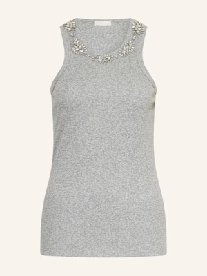 Liu Jo Top Z Ozdobnymi Kamykami grau