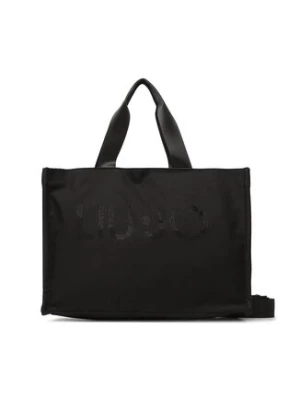 Liu Jo Torebka L Tote Canvas Logo S 2A3113 T0300 Czarny