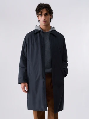 Liu Jo Trench Coat Long Padded Dark Blue