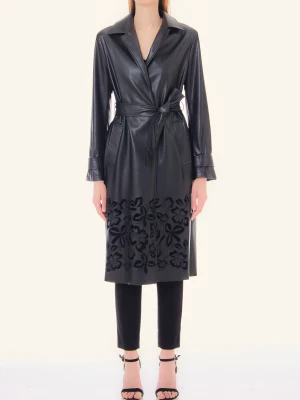 Liu Jo Trench Coat With Laser-etched Embellishment LIUJO