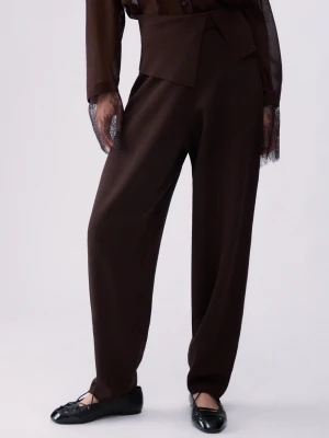Liu Jo Trousers In Knit Mocha