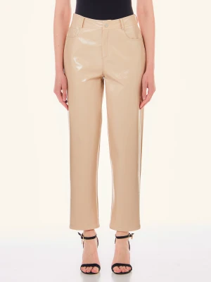 Liu Jo Trousers In Shiny Coated Fabric LIUJO