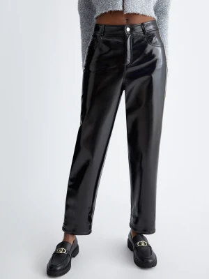 Liu Jo Trousers In Shiny Coated Fabric LIUJO