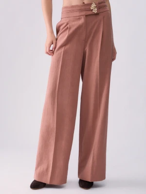 Liu Jo Trousers Wide In Tencel