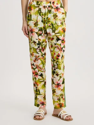 Liu Jo Trousers With Floral Print LIUJO