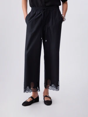 Liu Jo Trousers With Openwork Embroidery LIUJO