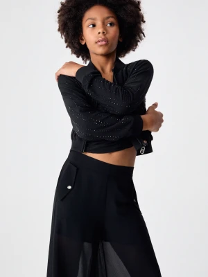 Liu Jo Tulle Jacket With Rhinestones