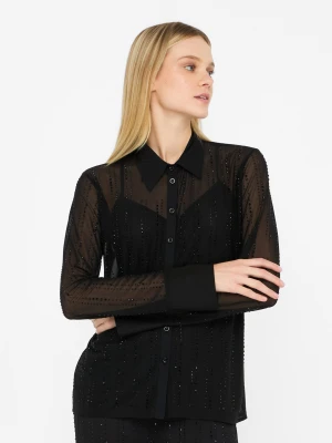 Liu Jo Tulle Shirt With Gemstones LIUJO