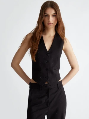 Liu Jo Twill Waistcoat With Appliqués LIUJO