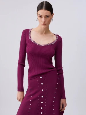 Liu Jo V-neck Jumper With Studs LIUJO