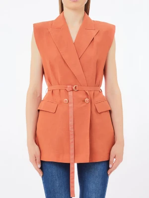 Liu Jo Waistcoat In Linen Blend LIUJO