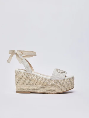 Liu Jo Wedge Sandals With Monogram Logo