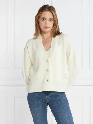 Liu Jo Wełniany kardigan | Cropped Fit